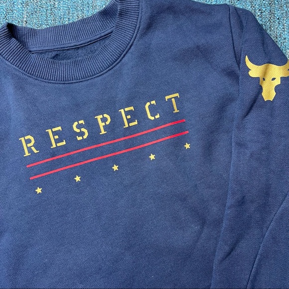 Under Armour x Project Rock Freedom Respect Fleece Crewneck Sweatshirt - Picture 3 of 6